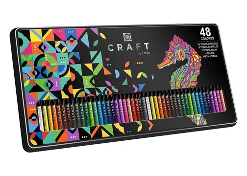 LAPIZ DE COLOR CAJA/METAL 48CL 35NR+6PT+4MT+6NEON